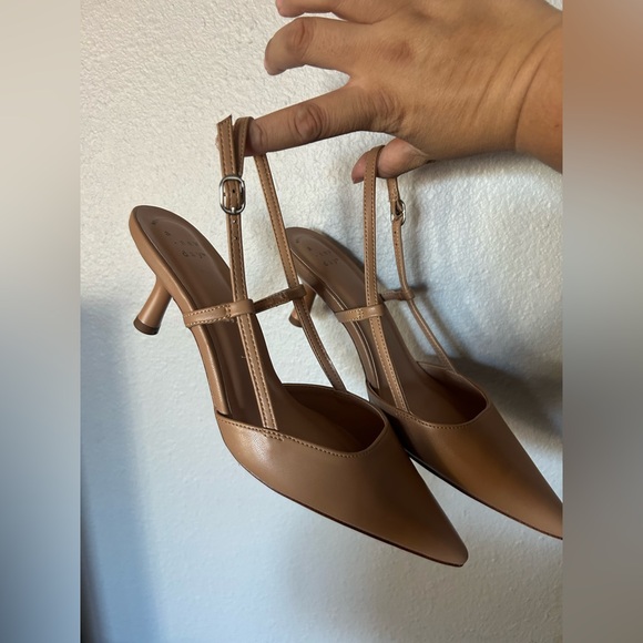 a new day Camel Pointed Toe Slingback Heels - Picture 2 of 7